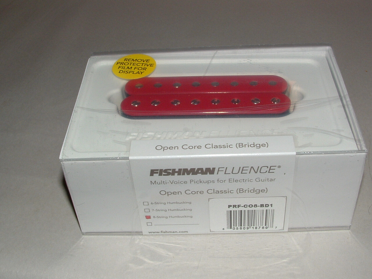 Fishman Fluence PRF-CO8-BD1 8 String Open Core Classic  Bridge Pickup  ( Red)