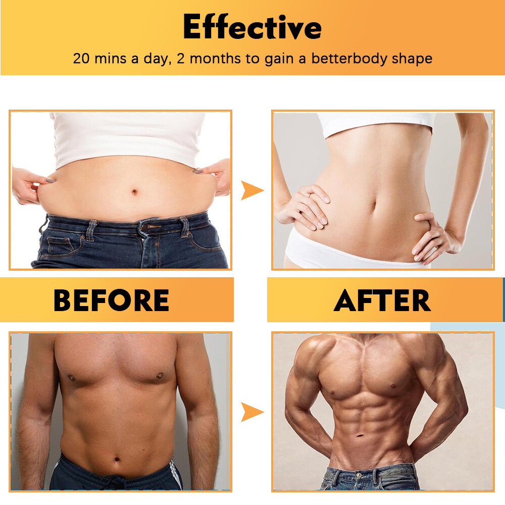 10 Modes EMS Abdominal ABS Muscle Stimulater Training Toner Workout Fitness Belt