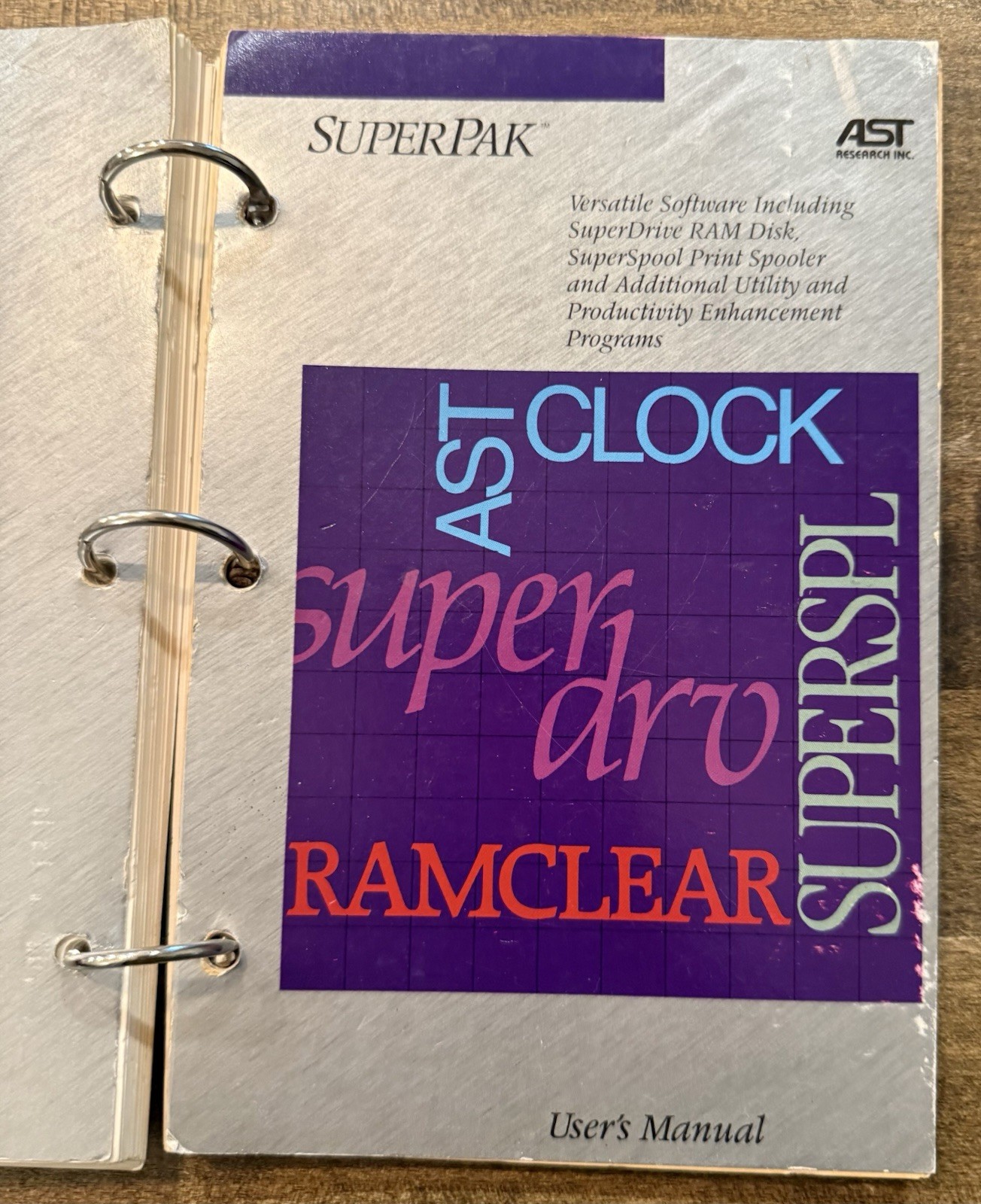 AST SuperPak & SixPakPlus Software User's Manual Vintage Computer