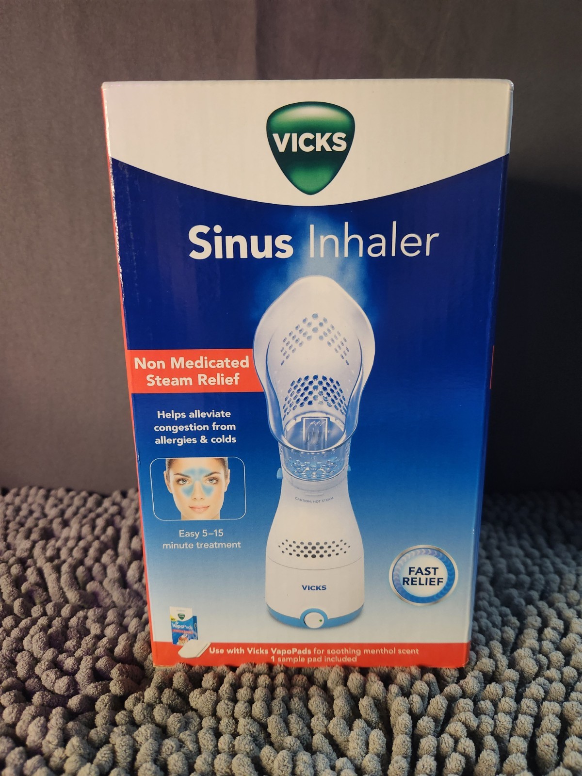 Vicks Sinus Inhaler, Non-Medicated Steam Relief, Helps With Sinus Congestion~NEW