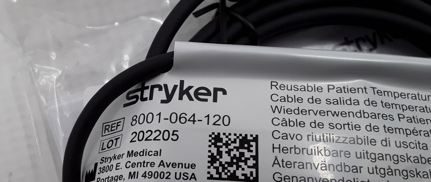 Stryker REF 8001-064-110 and 8001-064-120 Temp Adapter Cable