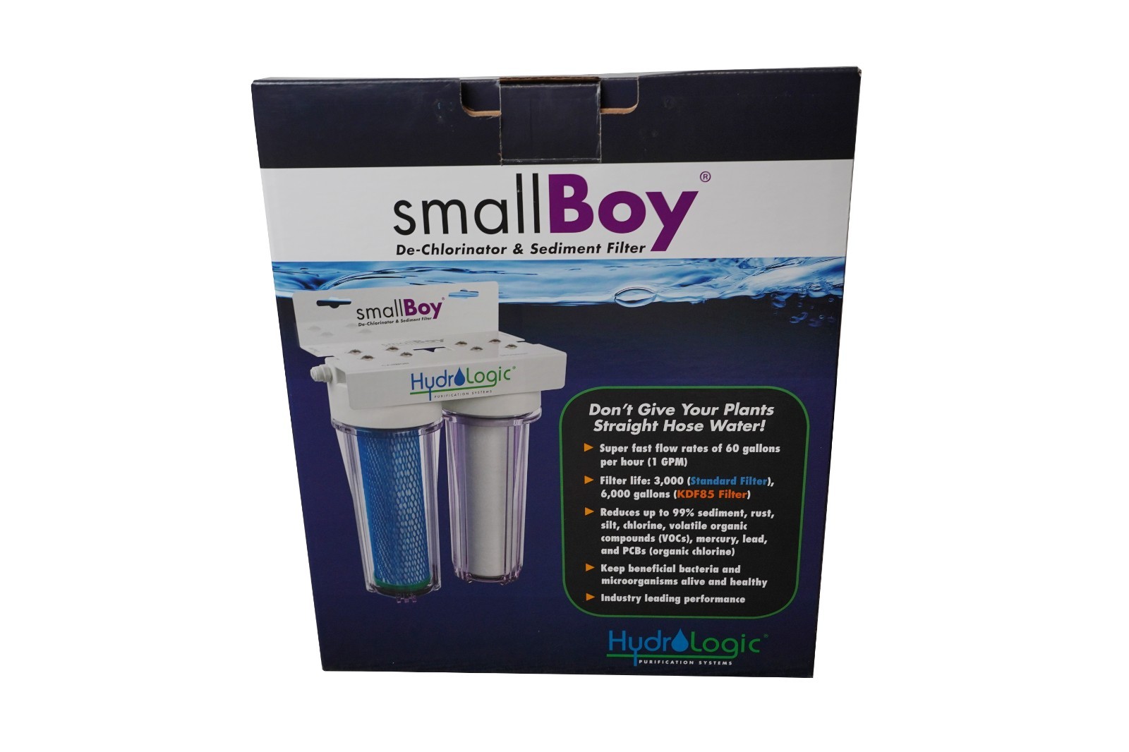 NEW Hydro-Logic Small Boy De-Chlorinator with KDF85 Catalytic Carbon Filter