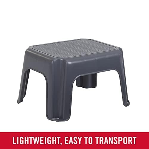 Rubbermaid One-Step Stool Bisque Holds up to 200 1 ct (Pack of 1), Gray
