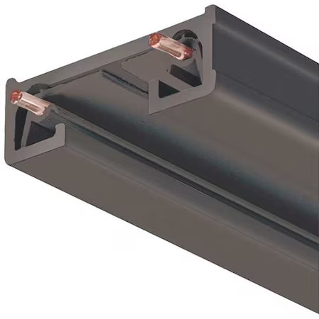 Juno Lighting R 8Ft Bl Track Section, 8 Ft, Black
