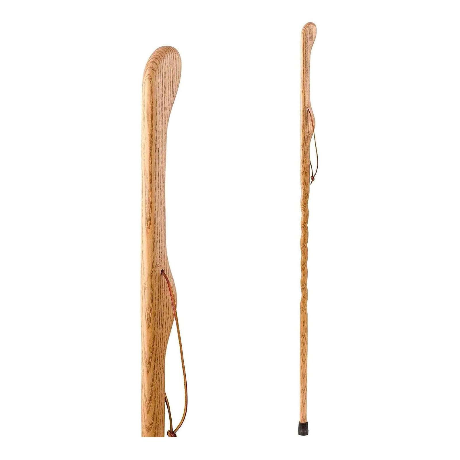 Brazos Twisted HitchHiker Oak Wood Walking Stick 55 Inch Height