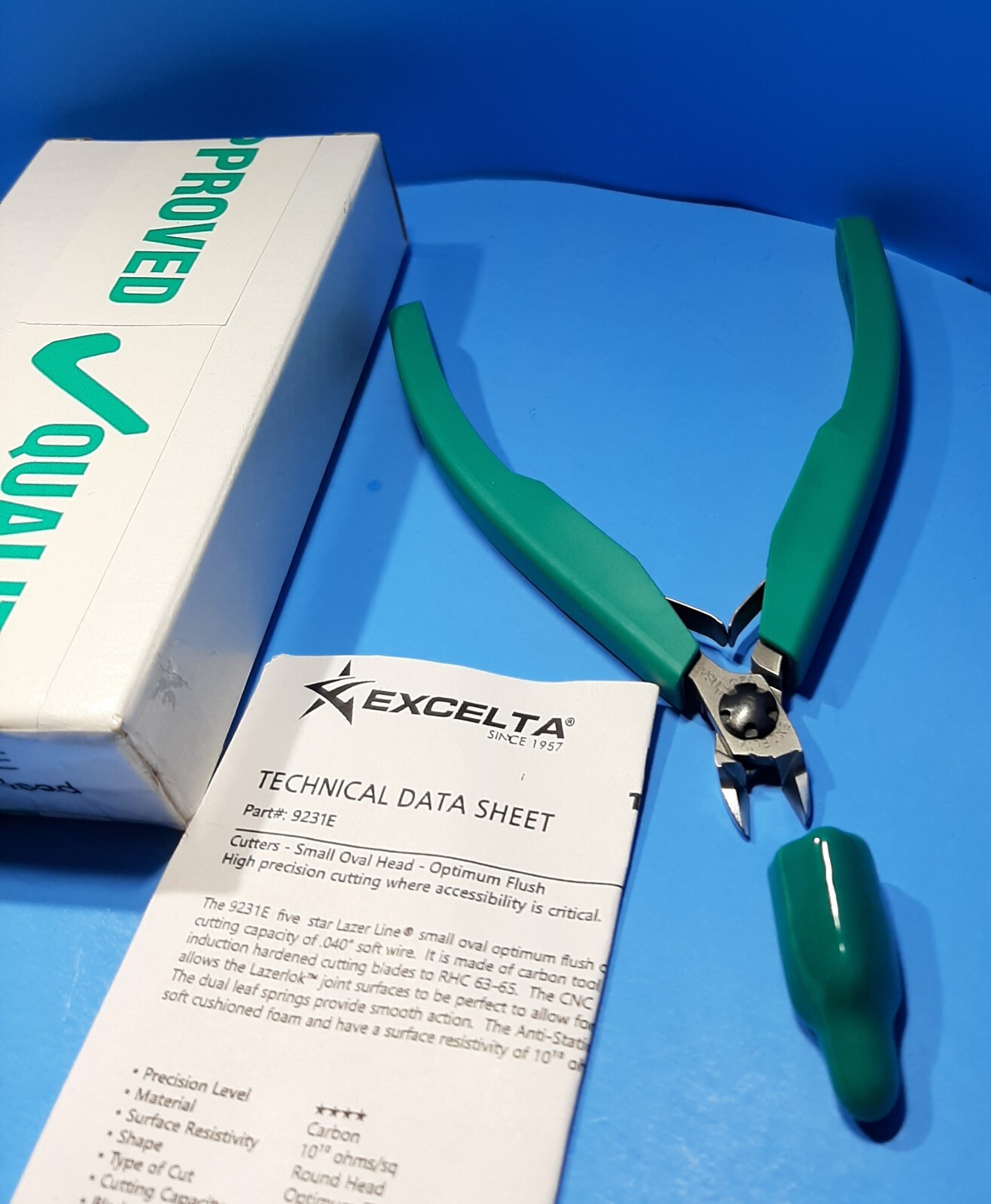 Excelta 9231E  Precision US Made 4" Diagonal Side Flush Cutter Wire Stripper