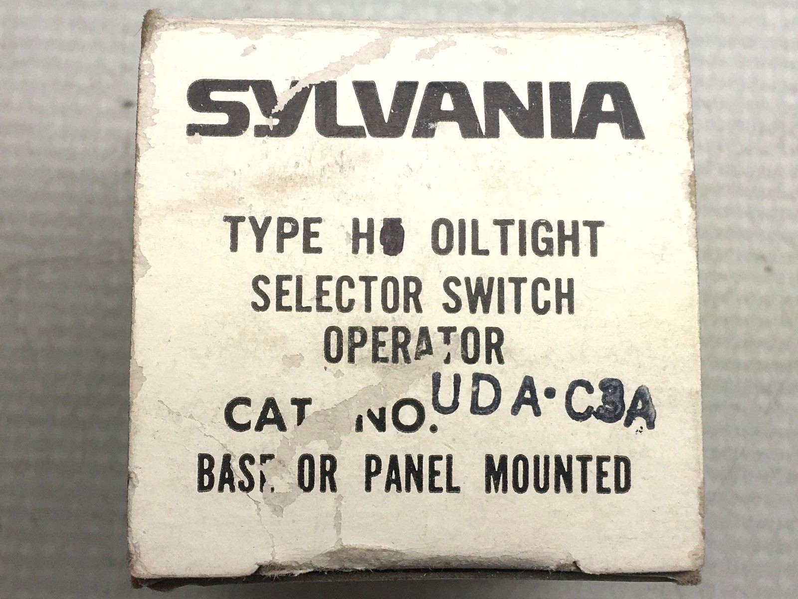 Sylvania UDAC3A Type H Oiltight Selector Switch Operator (Qty 1) NEW IN BOX
