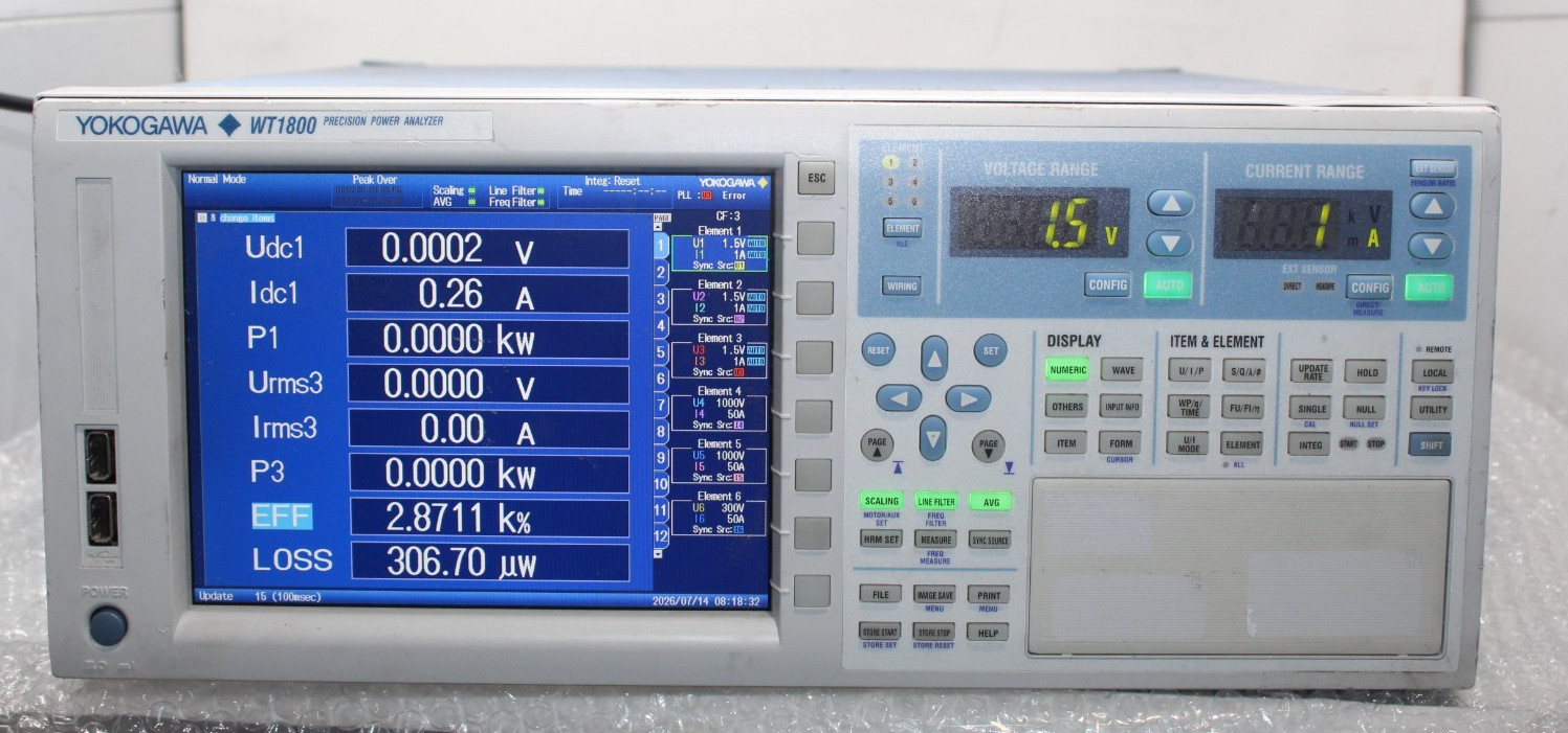 Yokogawa WT1800 Precision Power Analyzer