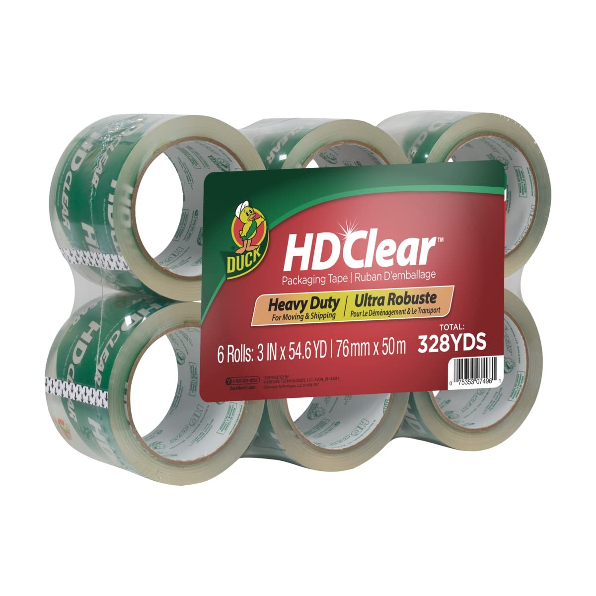 Duck Hd Extra Wide - 6 Rolls Of Strong Heavy Duty Refills For