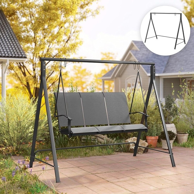 Steel Swing Frame A-Frame Design Customizable Outdoor Patio Swing Stand New