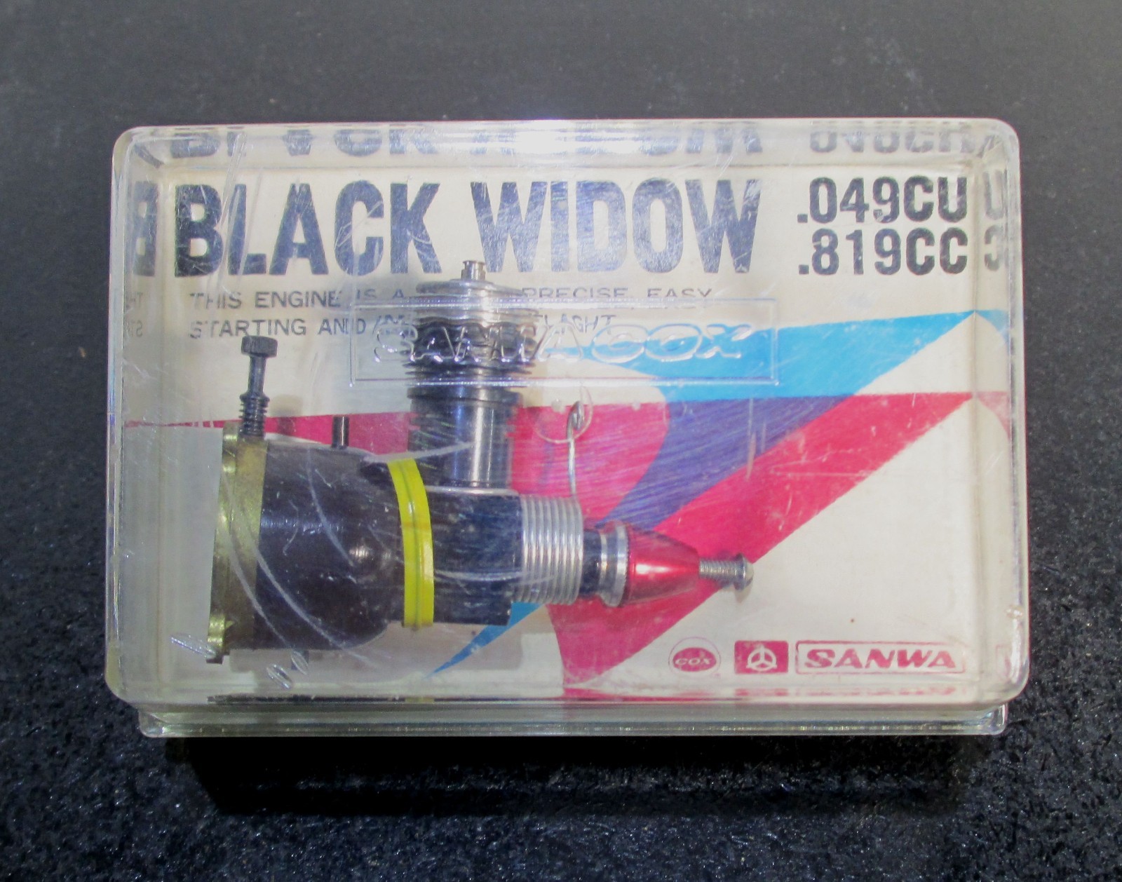 SANWA COX BLACK WIDOW 0.819cc 2-stroke glow engine for model airplanes Used f/s