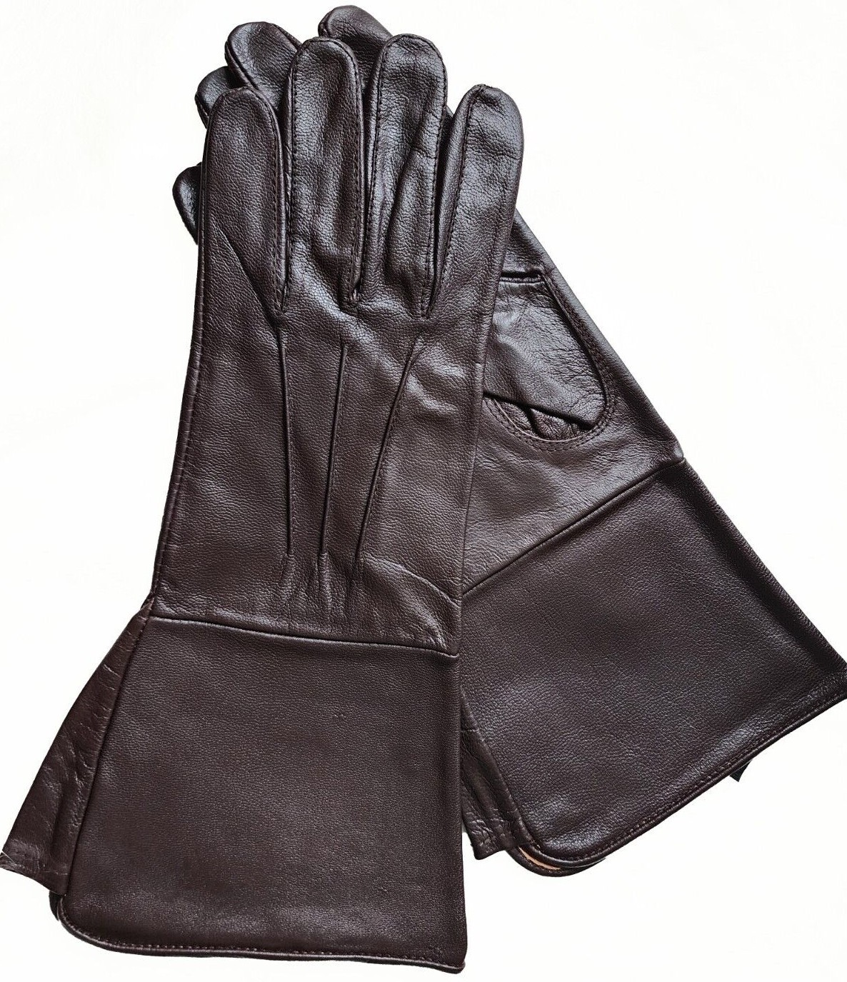 MEN  COW LEATHER GAUNTLETS LONG ARM GLOVES MEDIEVAL RENAISSANCE HEAVY DUTY