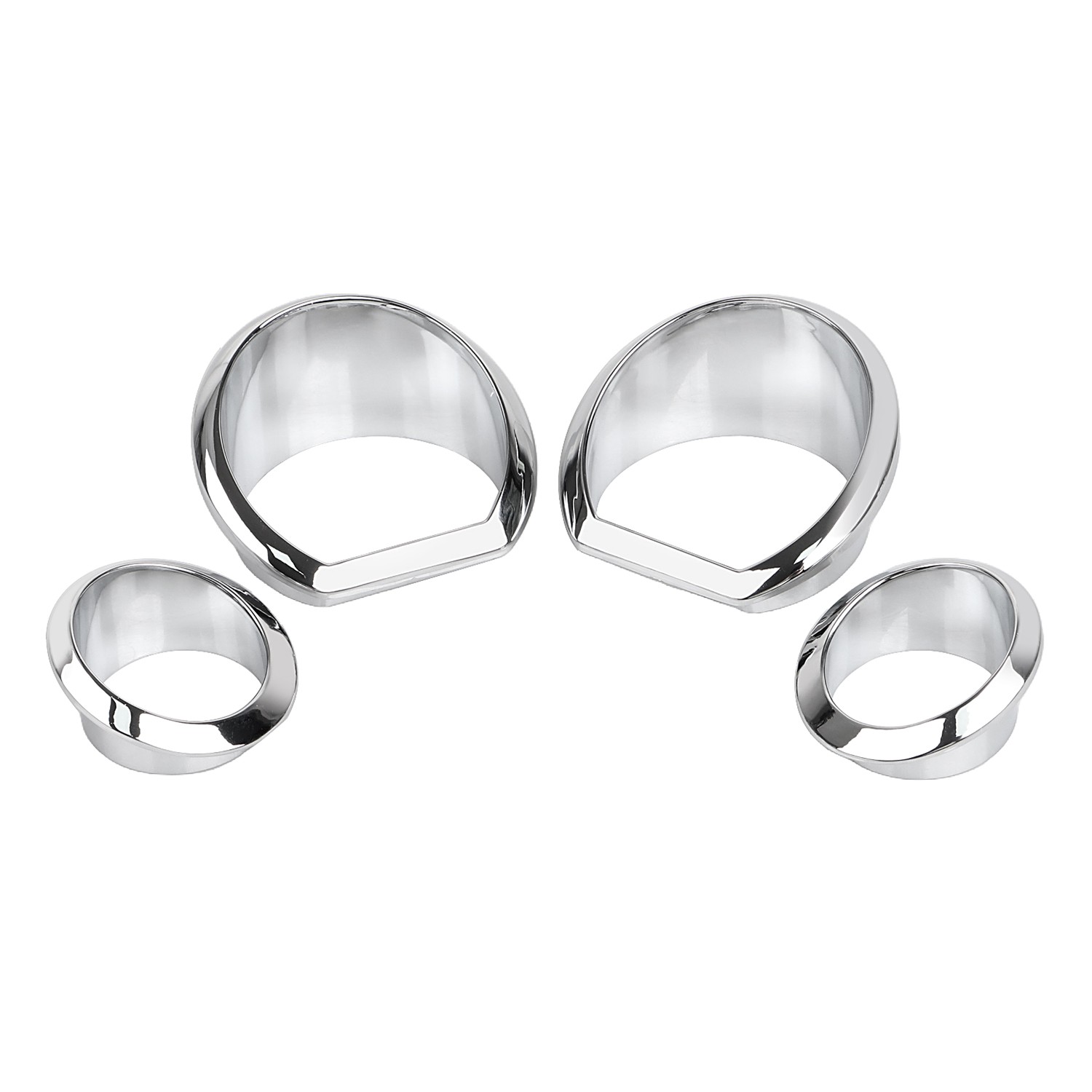 Motor Gauge Bezels Trim Chrome For Harley Electra Street Glide FLHTK FLHTCU FLHX