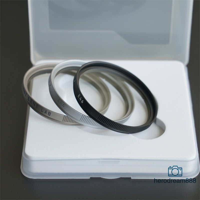 LIGHT LENS LAB E46 UV Lens Filter Black Silver Titanium 46mm UV 11873 Lens UV
