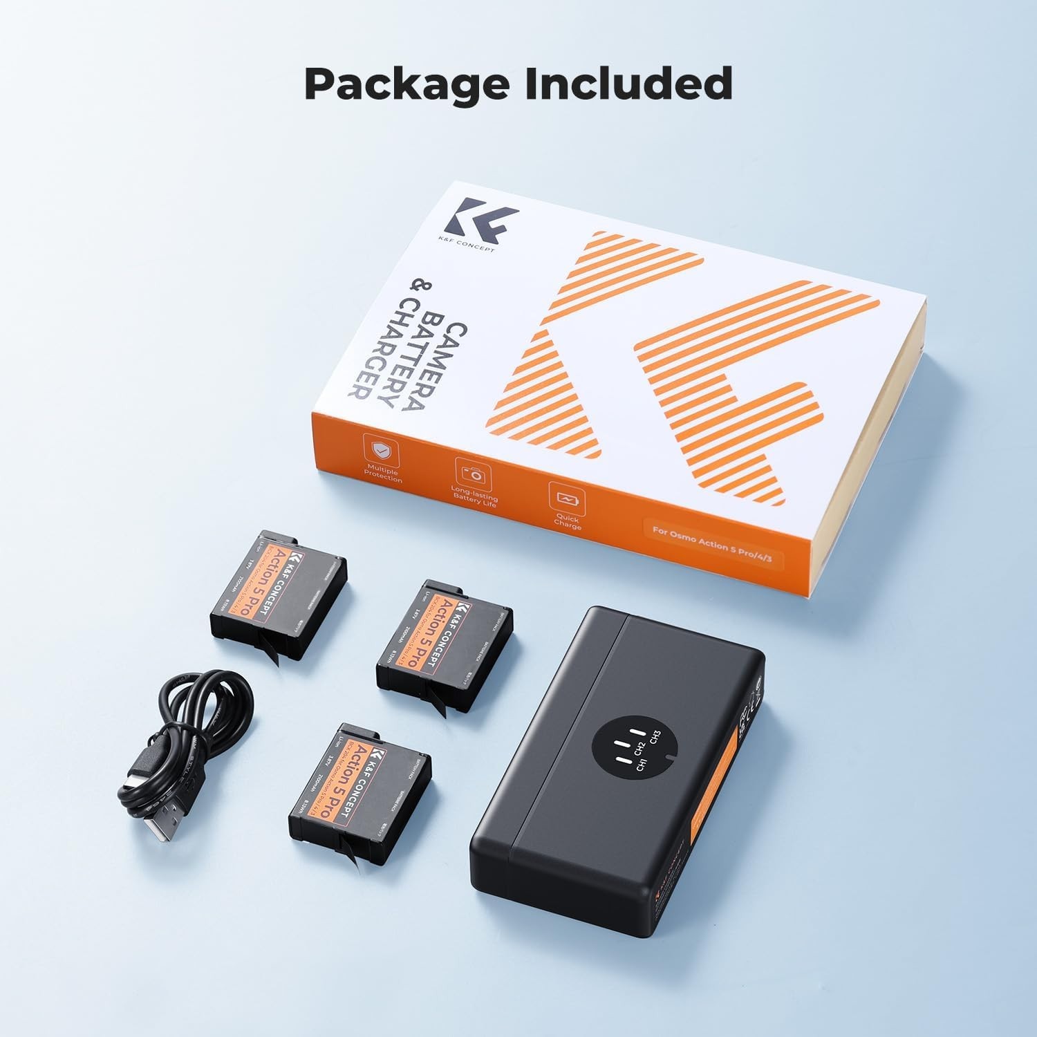 DJI Osmo Action 5 Pro Battery Kit - 3 Batteries-