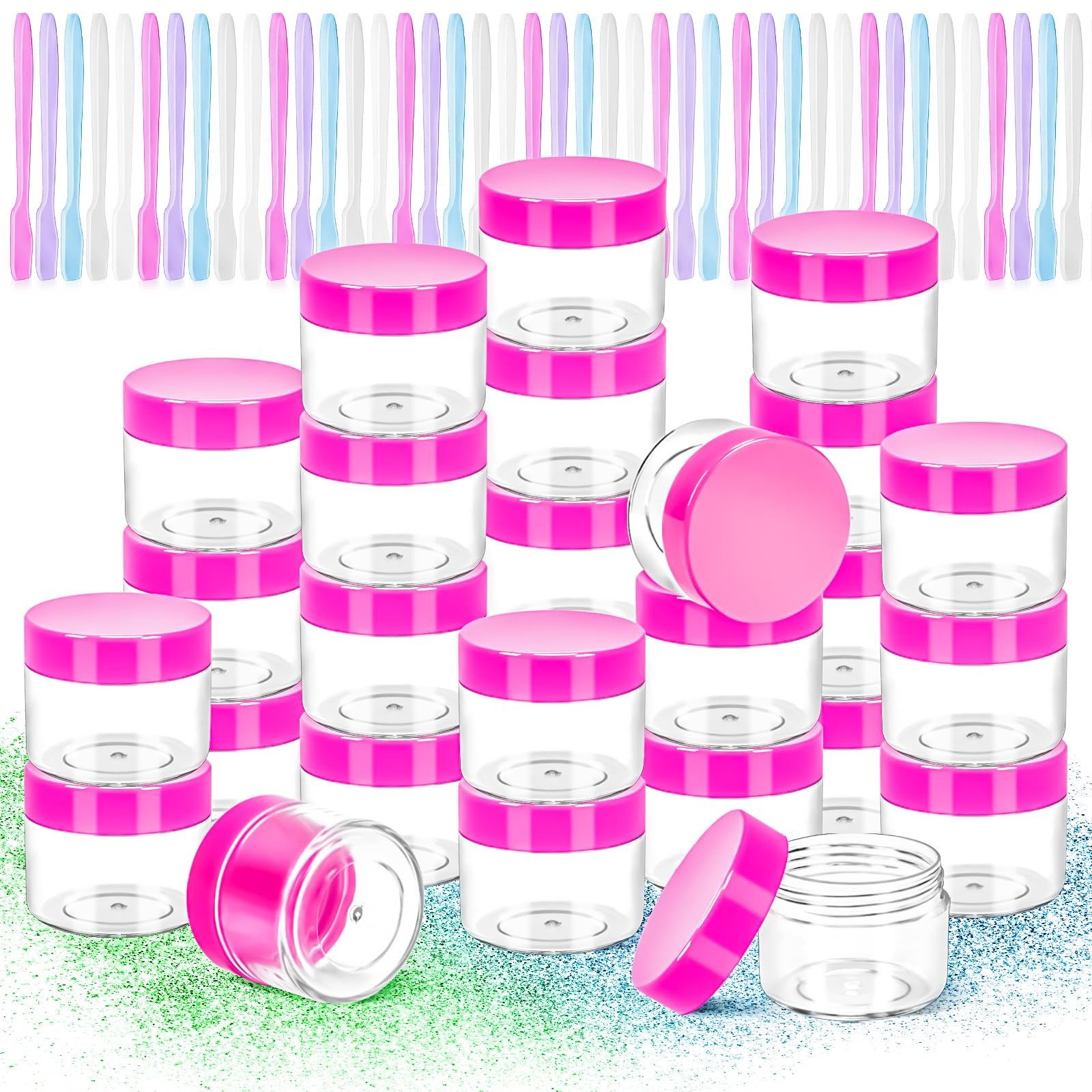 35 Pack 20G Plastic Jars Containers, 20Ml Travel Size Container Jars with Lids