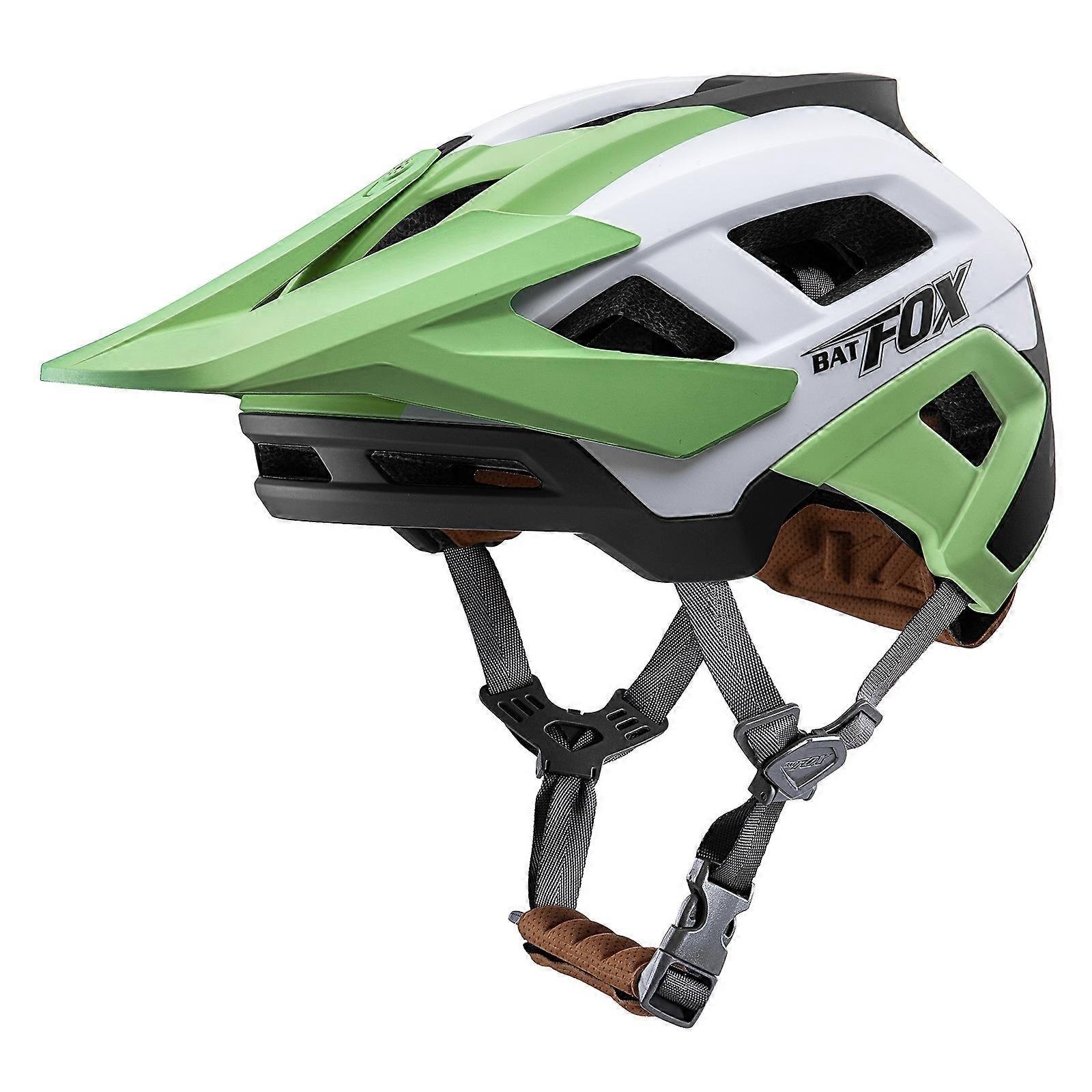BATFOX Mountain Bike Helmet MTB MA066 Cycling Helmet Lightweight, M Green White