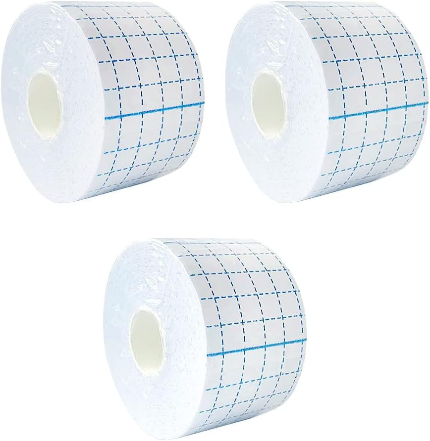 3 Rolls Non-Woven Cover Roll Stretch Tape, Dressing Retention Tape, Non-Woven...