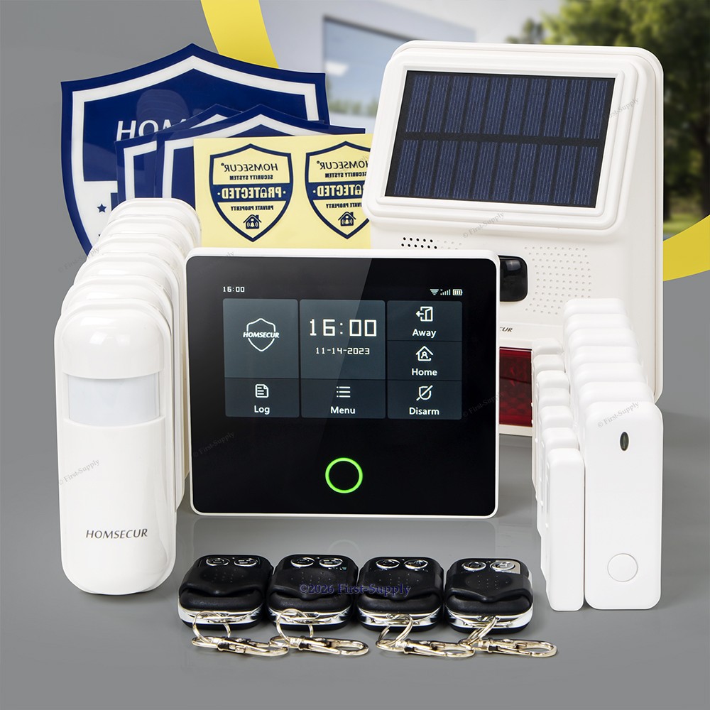HOMSECUR Wireless WIFI 4G LCD SMS Autodial Home House 4.3" Alarm System
