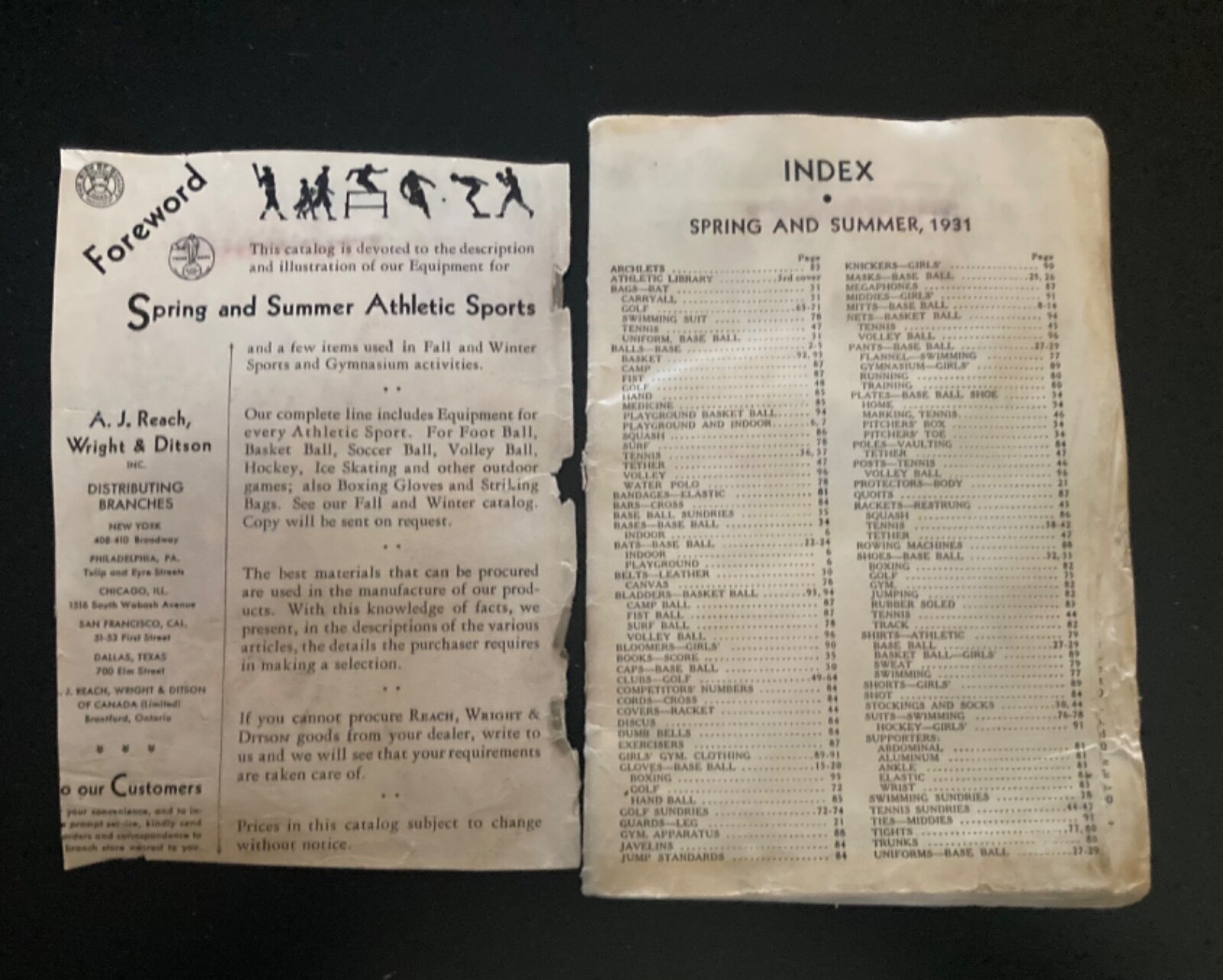 1931 Wright & Ditson Reach Spring and Summer Catalog