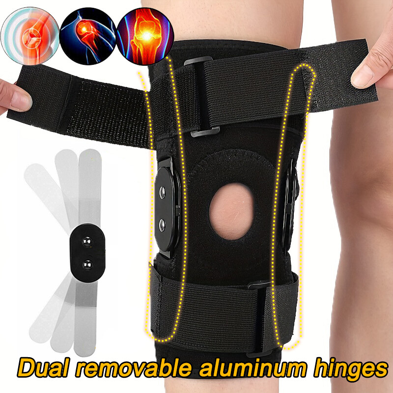 Knee Brace Hinged Open Patella Compression Support Wrap Meniscus Arthritis Joint