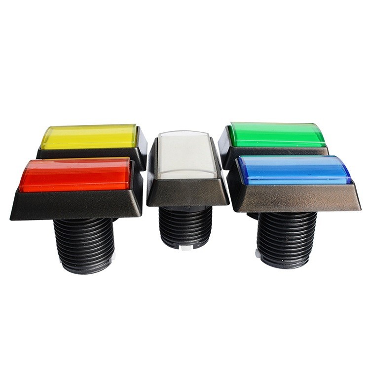 30*50mm Arcade Square Rectangle Buttons LED Push Illumilated W/ Microswitch t