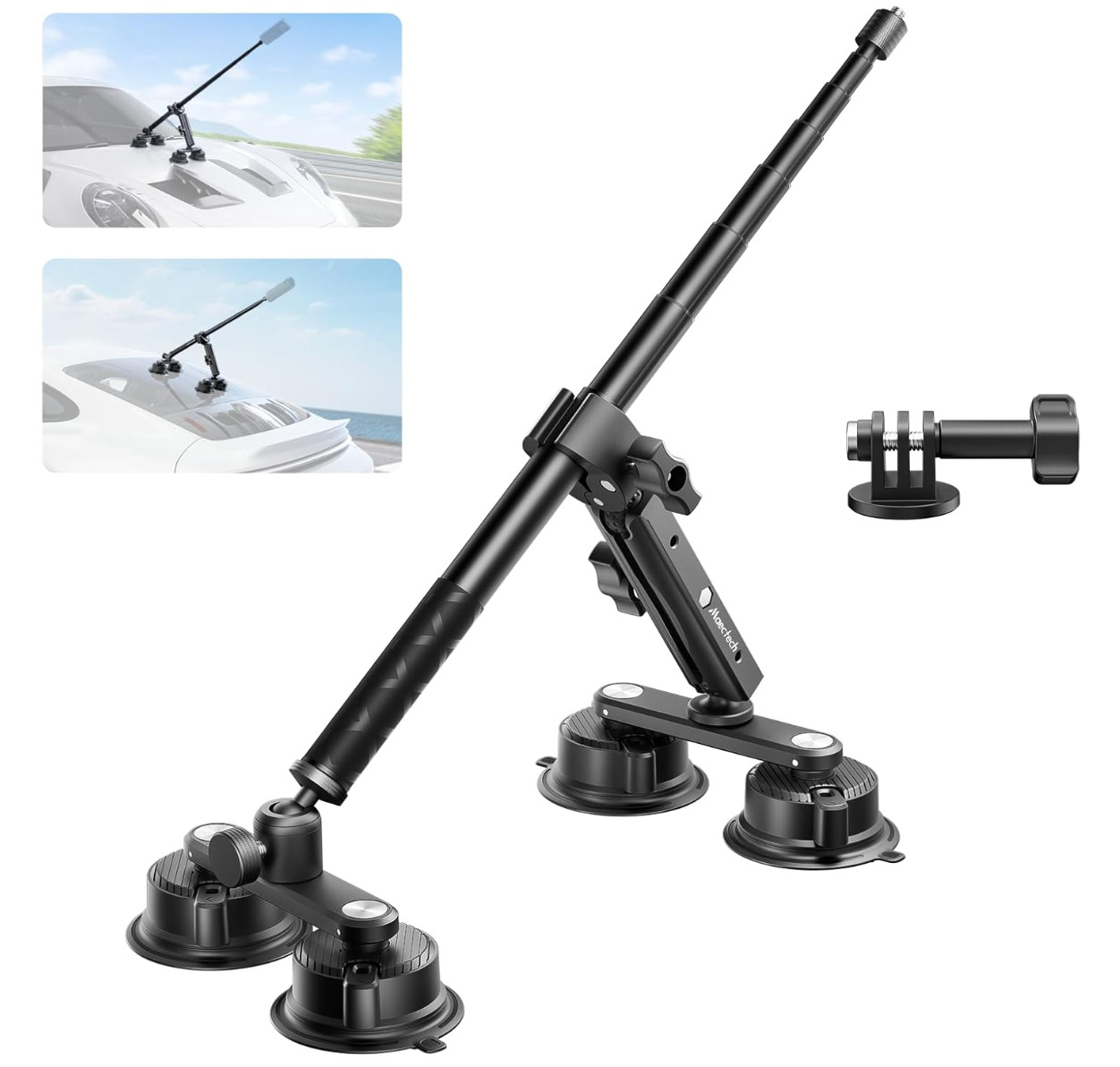 Maectech Four Suction Cup Car Mount Camera Rig Stabilizer New Open Box