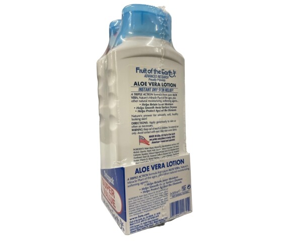 Fruit of the Earth Aloe Vera Lotion with Naturals - Twin Pack - 2 x 11 fl oz