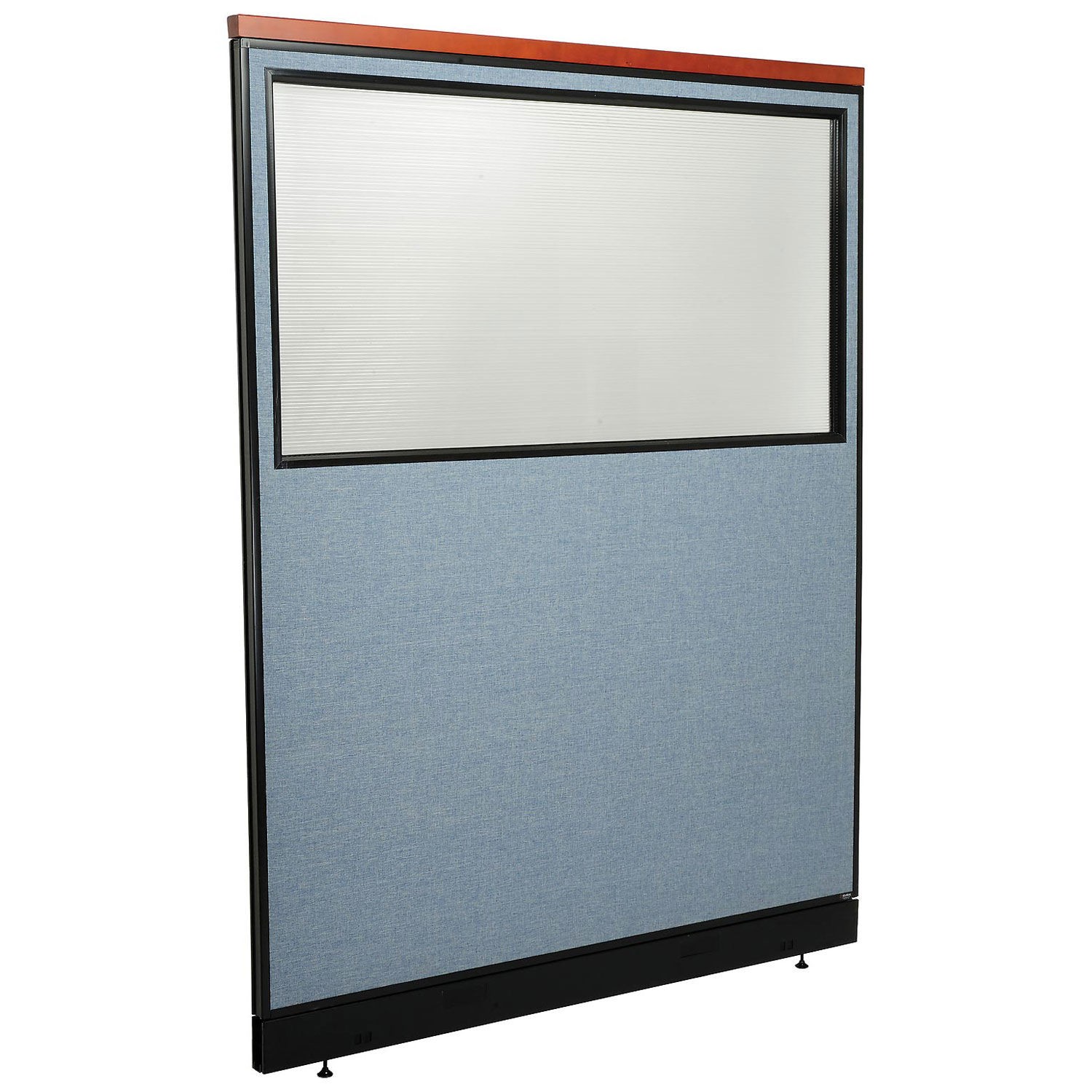 60-1/4"W x 77-1/2"H Deluxe Office Partition Panel with Partial Window Raceway