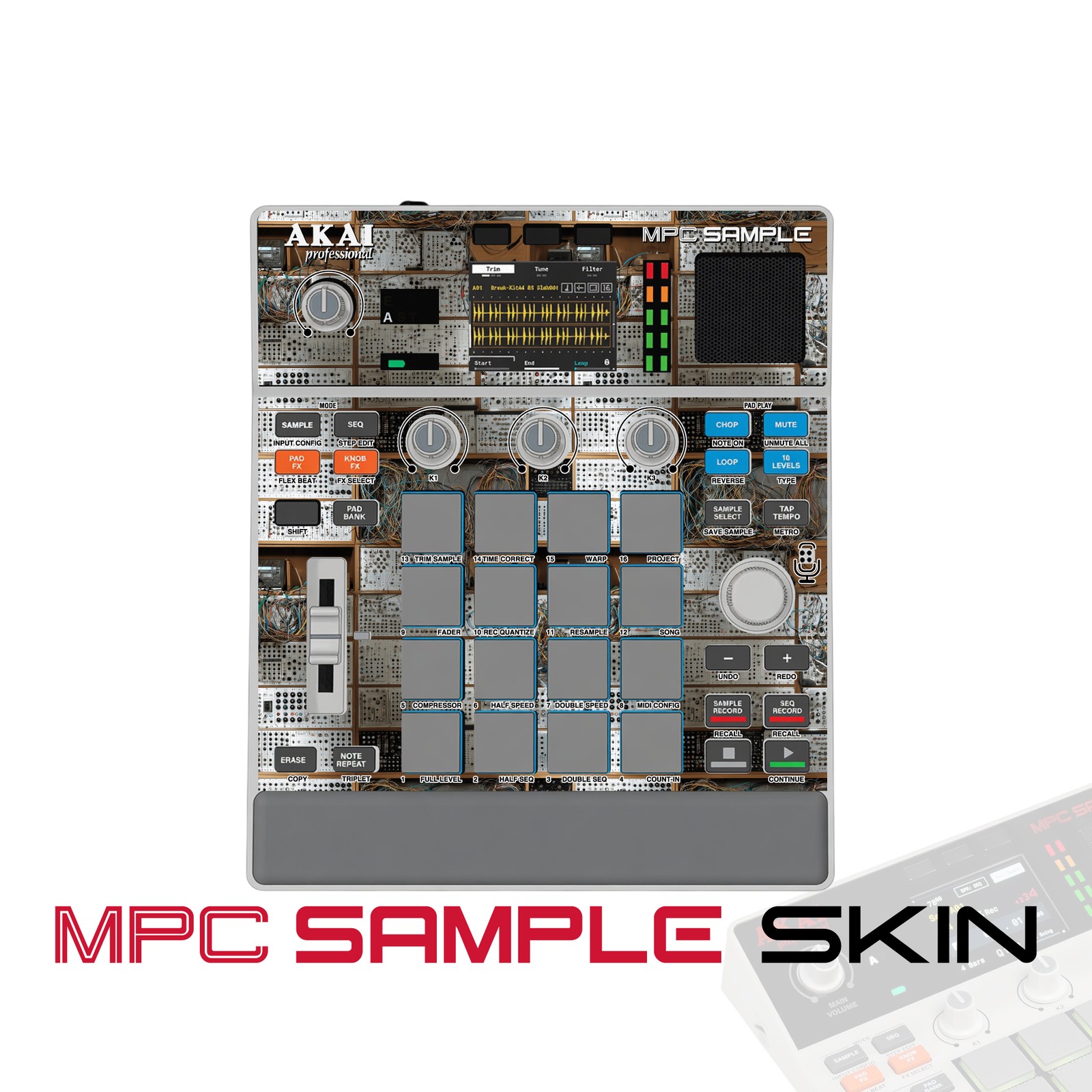 Akai MPC Sample Skin / retro modular haze