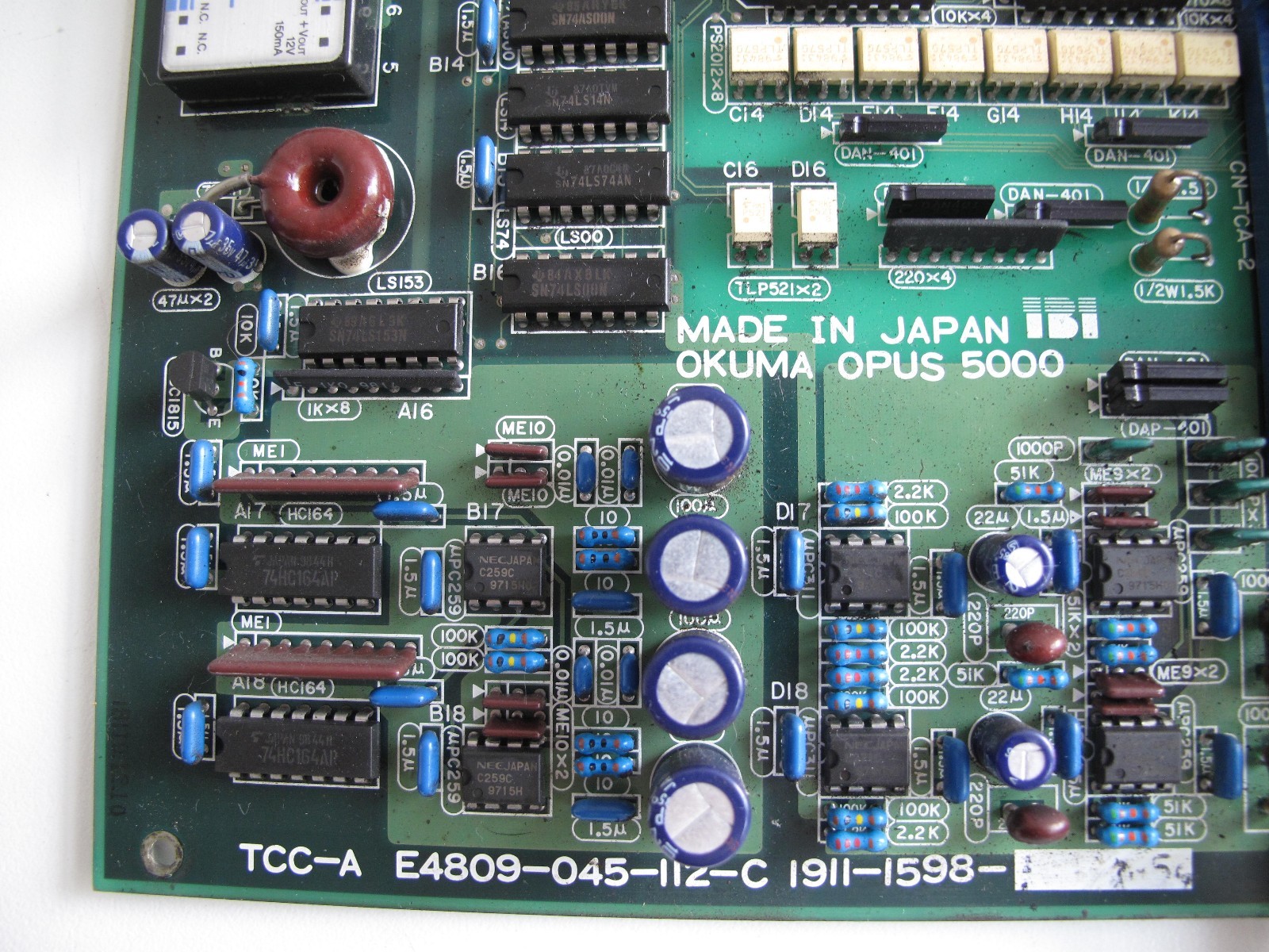 OKUMA OPUS 5000, OKUMA TCC-A E4809-045-112-C, OKUMA E4809-045-112-C BOARD