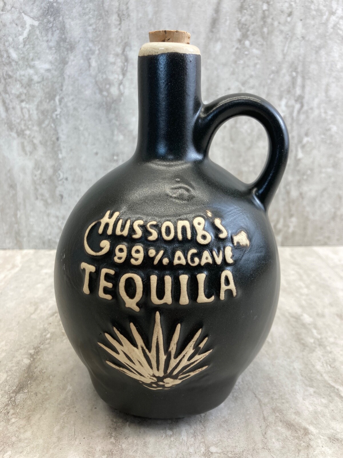 Hussong's 100% Agave Tequila 750ml  EMPTY  Pottery Jug/Mexico