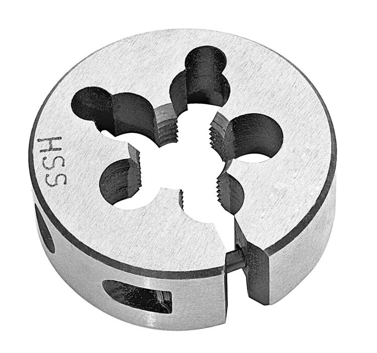 45mm Round Adjustable Die, Metric, RH Thread, HSS, Screw Adjusting, by MDX