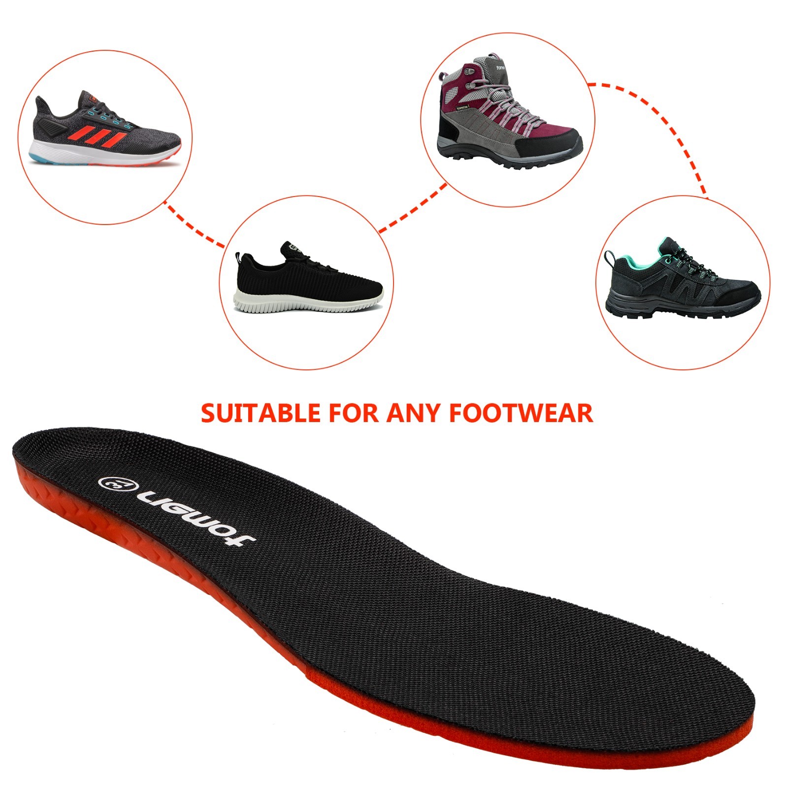 riemot fitness running men's and women's insoles comfortable arch support insole
