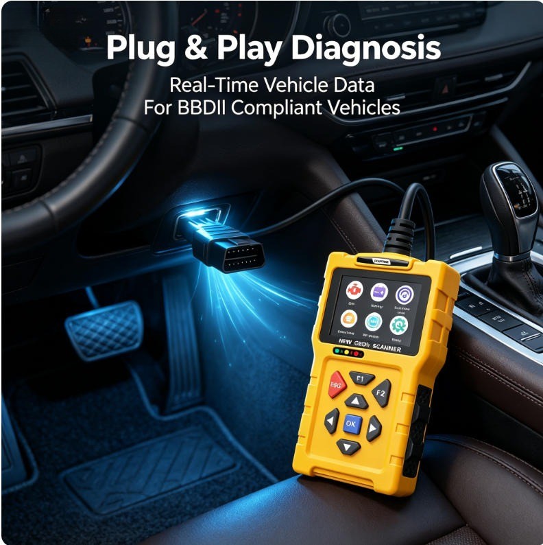 Automotive OBD2 Scanner Diagnostic Tool Check Engine Code Reader Battery Tester