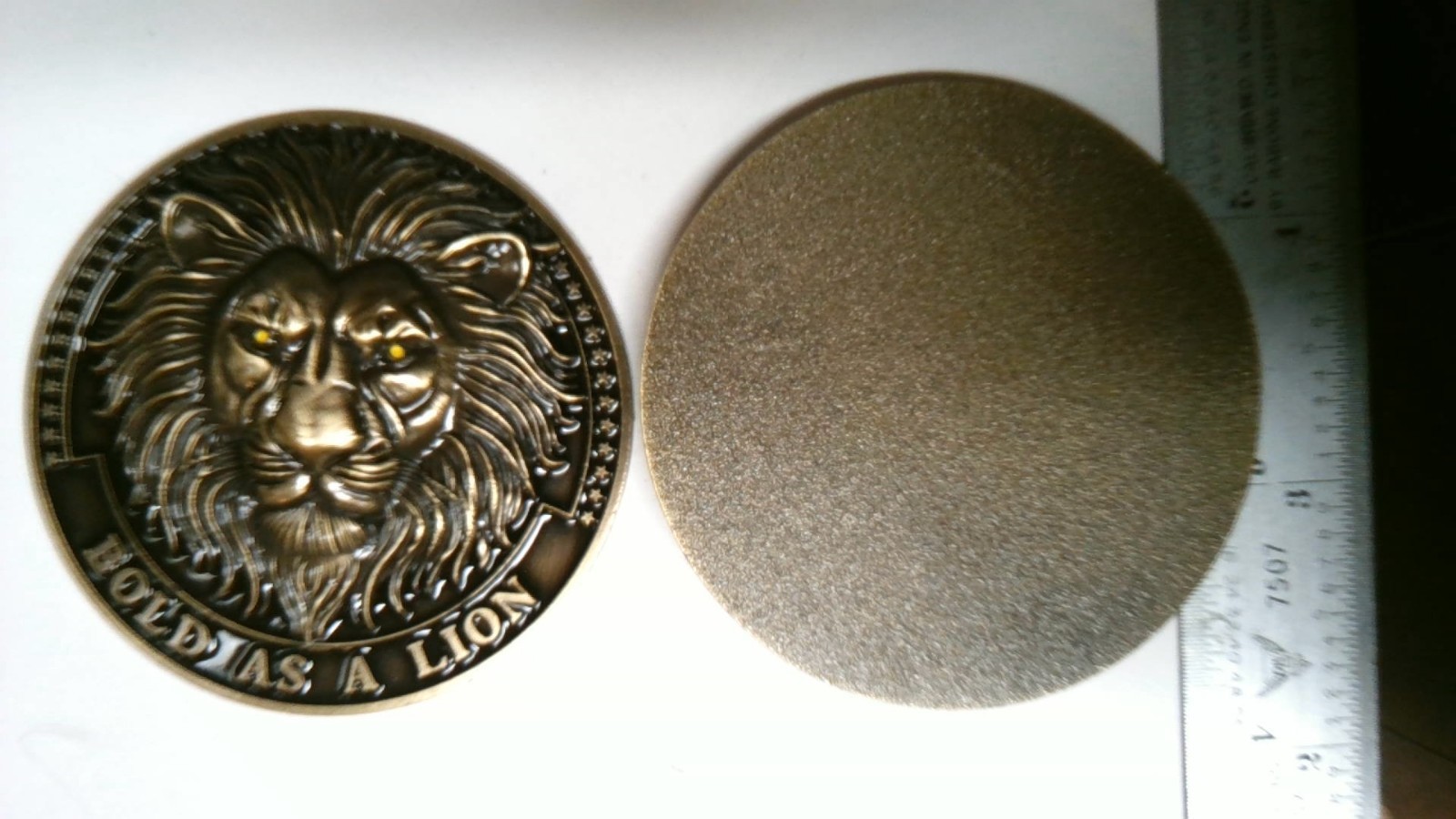 CHALLENGE COIN LAW ENFORCEMENT OFFICER LEO BOLD AS A LION