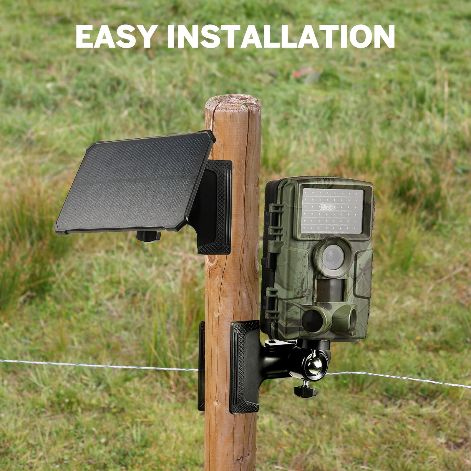 ALTIN Trail Camera Clip Mount, 2 Pack Tracking Bracket, 360 Black
