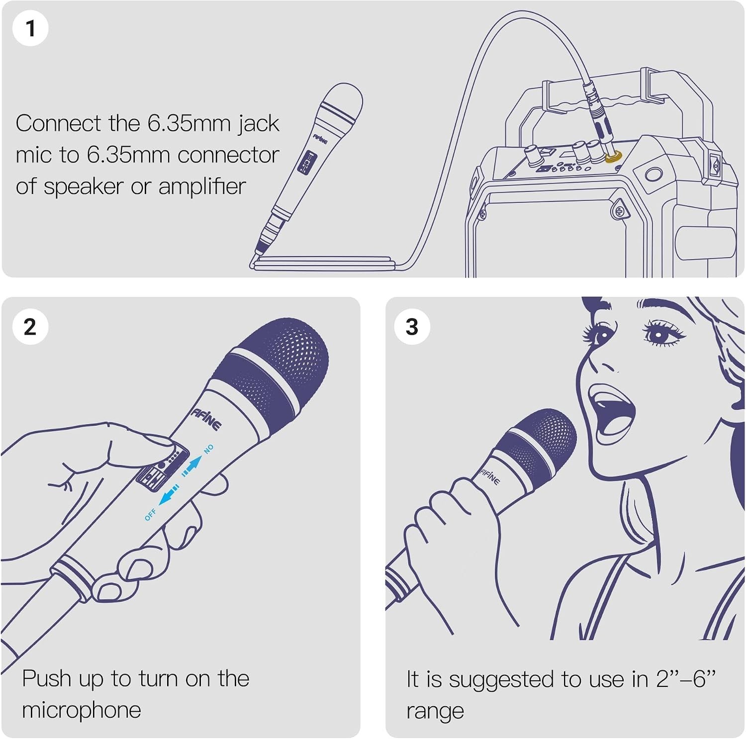 Versatile Dynamic Handheld Mic with Long 14.8ft Cable for Events & Performances