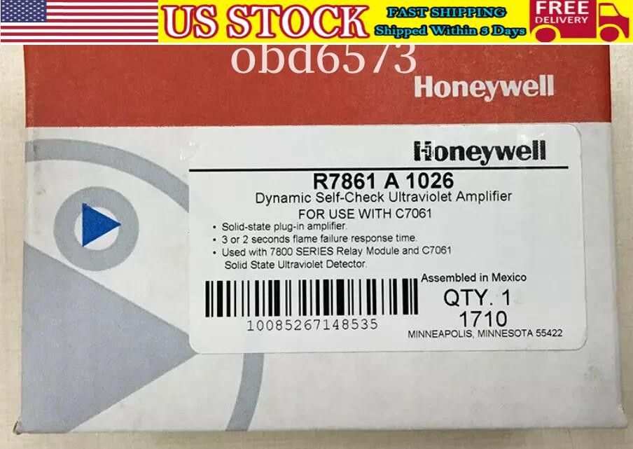 1 year warranty express NEW Honeywell R7861A1026 UV flame amplifier R7861 A 1026
