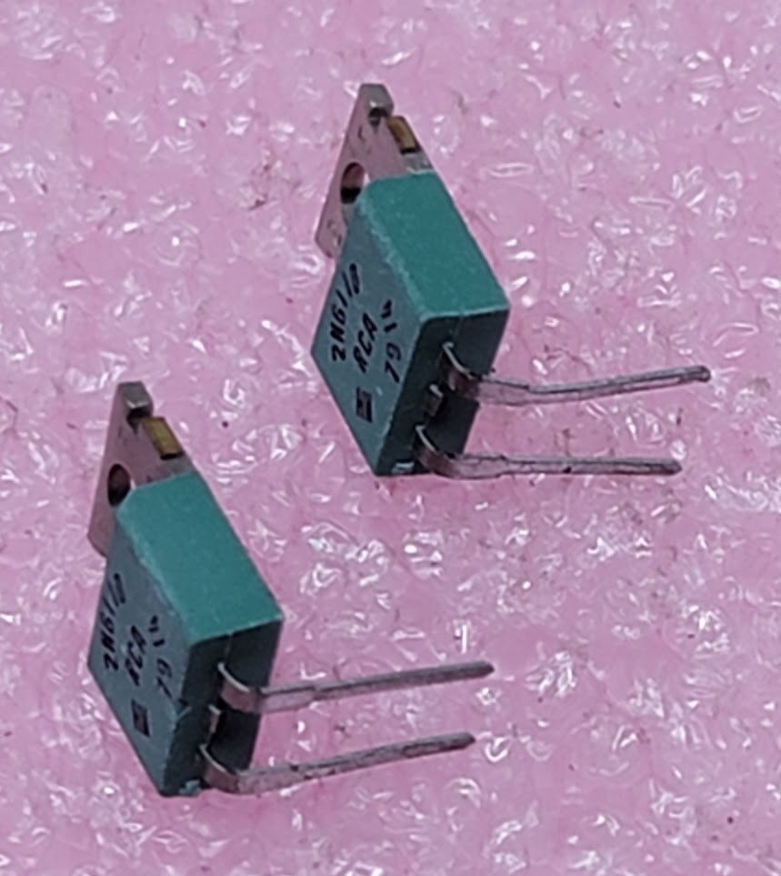 Lot of 2 - Vintage RCA 2N6110 PNP Power Si Transistor, TO-220-2,  New Old Stock