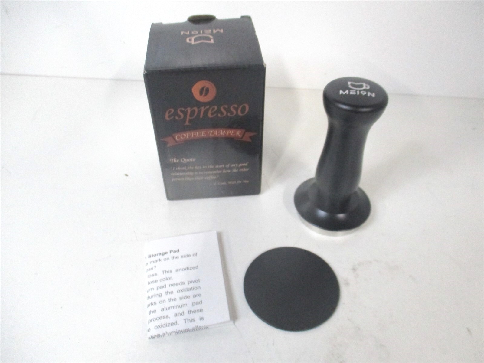 Meion 53.3mm Calibrated Dual Spring Loaded Coffee Tamper w/ Stainless Steel Base