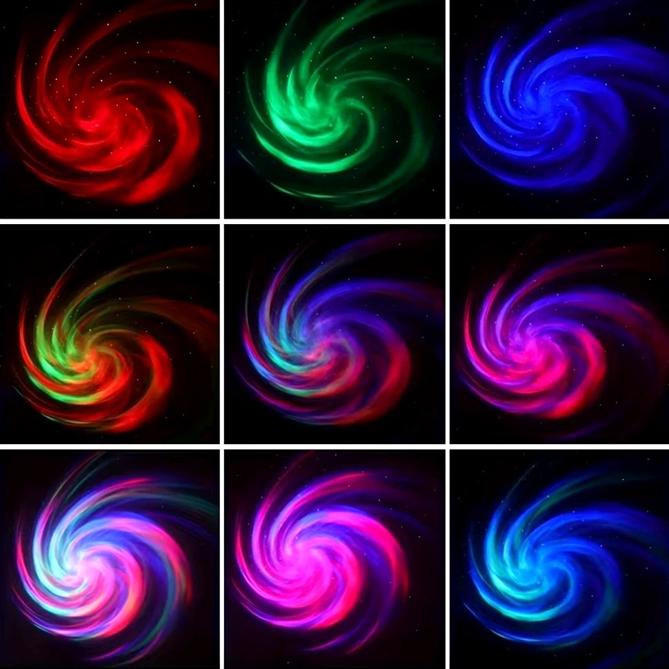 1pc Galaxy Star & Ocean Wave Projector Night Light (7 Colors)