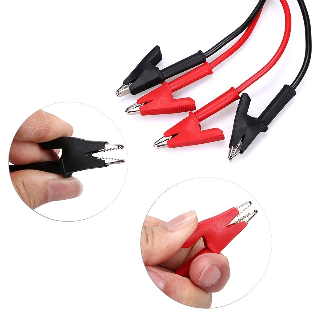 Versatile Dual Ended 3.3ft Alligator Clips - 15A Copper Lead Cables for Testing