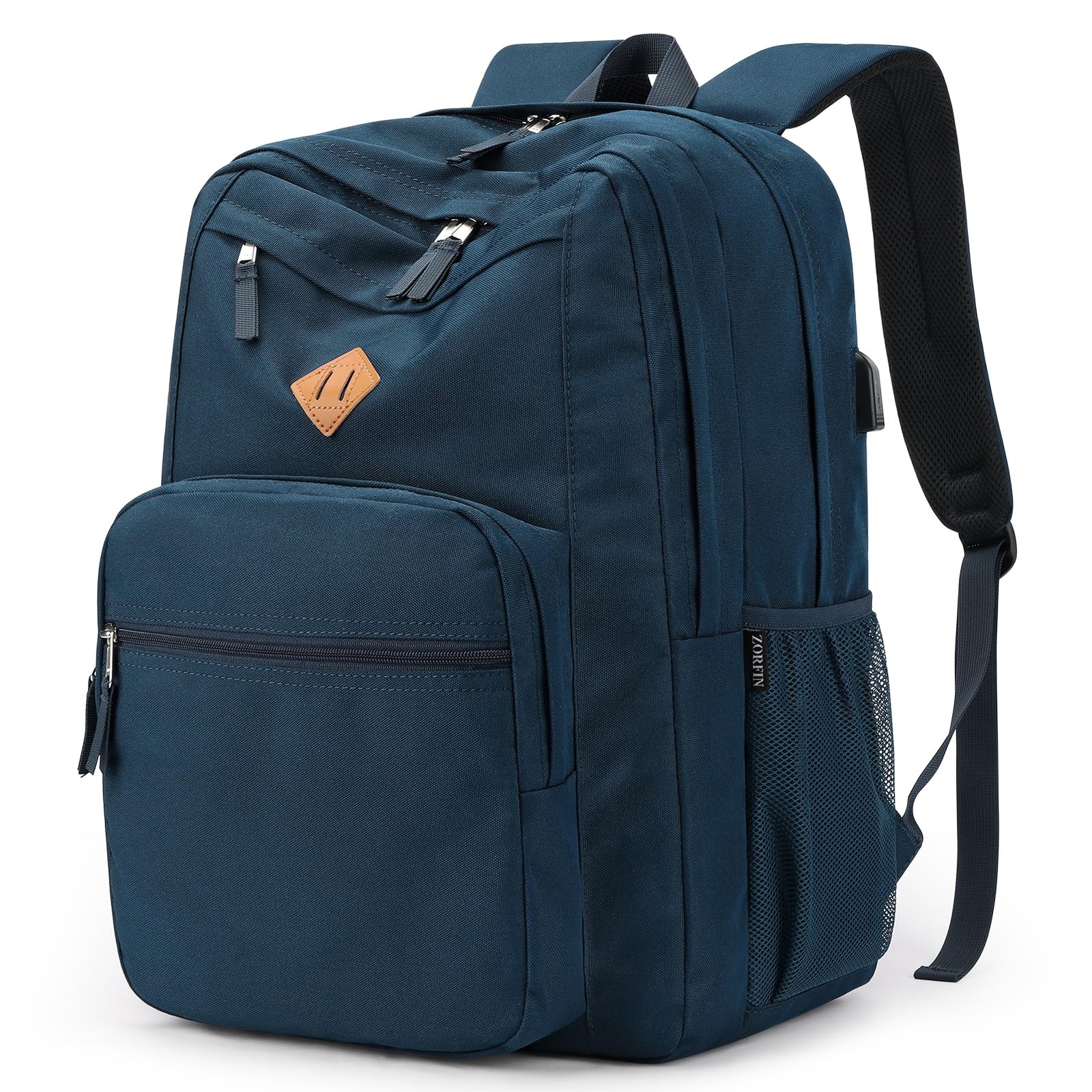 26L Steel Blue Water Resistant Travel College Bookbag Backpack