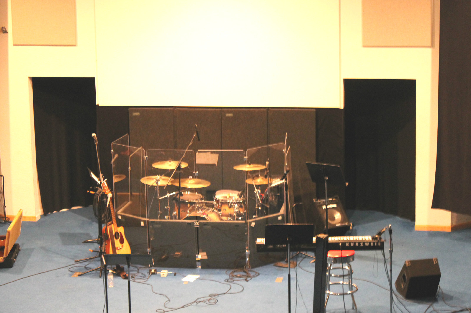Drum Shield DS4 Five Panels - Acrylic Drum cage with full length
