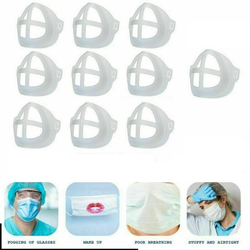 10PCS Face Mask Reusable Holder Inner Support Frame Silicone Mouth Mask Bracket