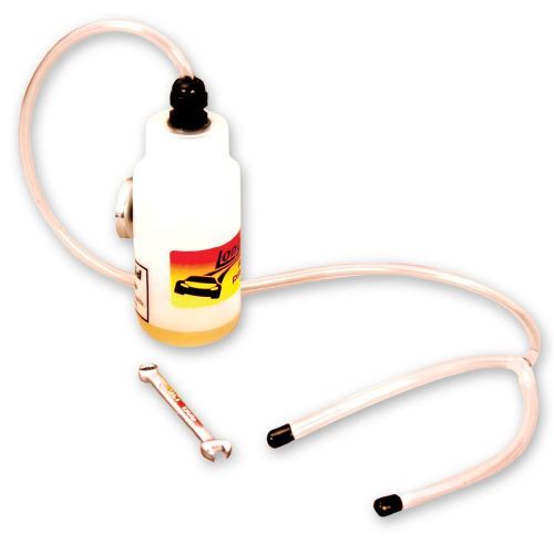 Longacre 52-45200 8 oz. Brake Fluid Bleeder Bottle Kit - 4 Hose Caps