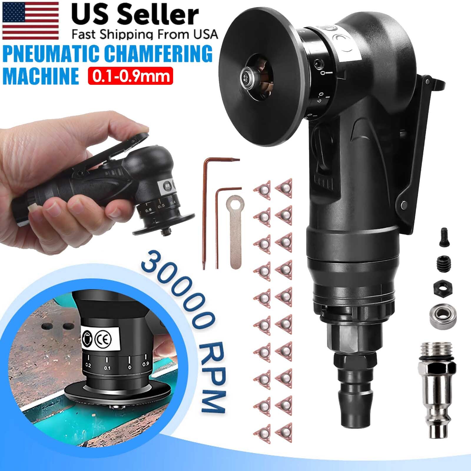1/4"Pneumatic Chamfering Machine Handheld Grind Tool Air Deburring Trim Beveling