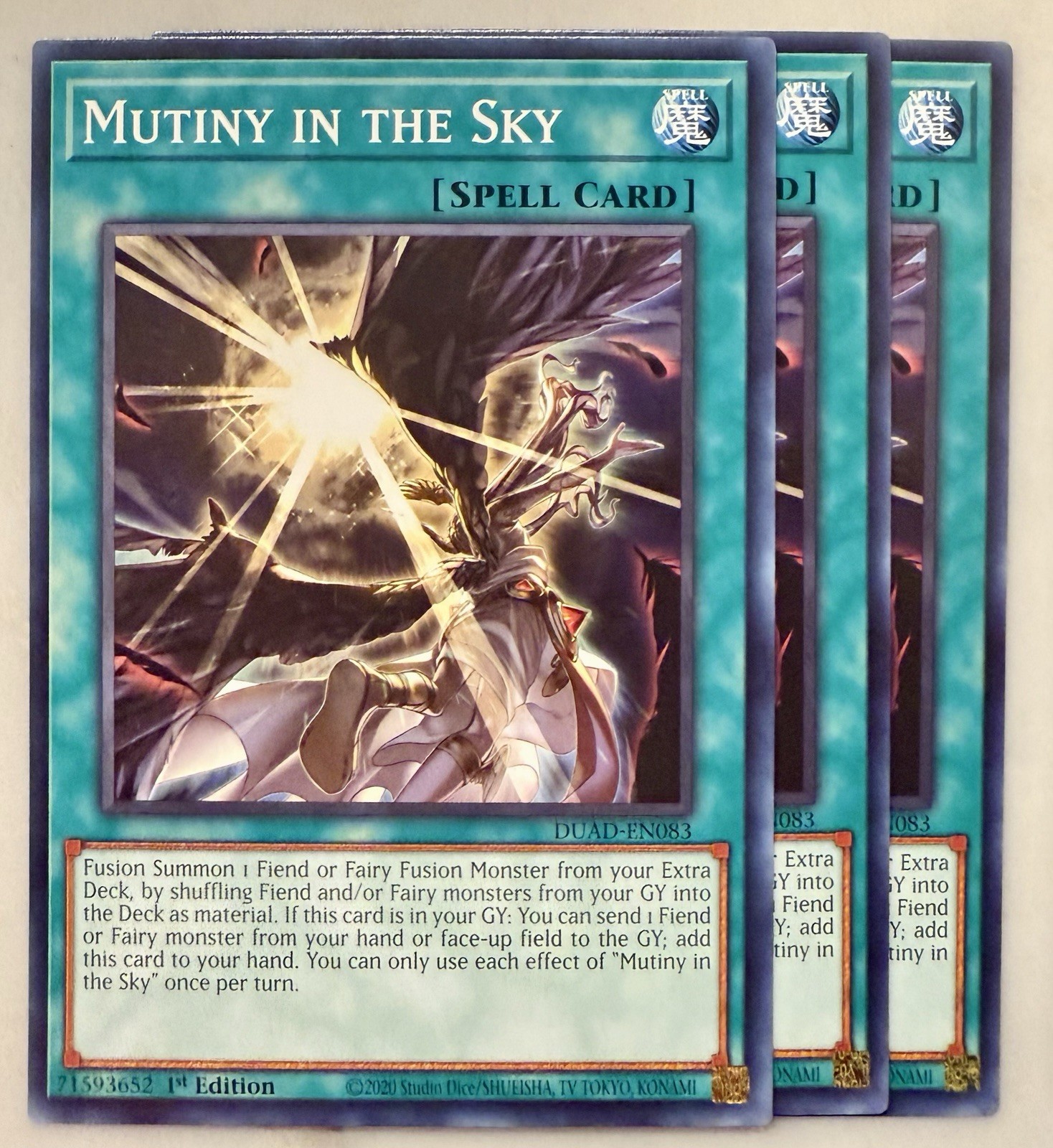 Yugioh! 3x Mutiny in the Sky DUAD-EN083 Common 1st Ed NM