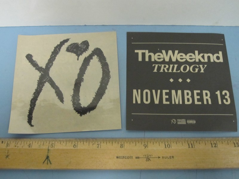 THE WEEKND 2012 2 Trilogy Promotional Stickers Flawless New Old Stock Perfection